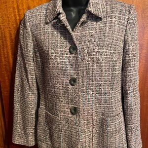 Tahari Women's Multicolor Tweed Blazer